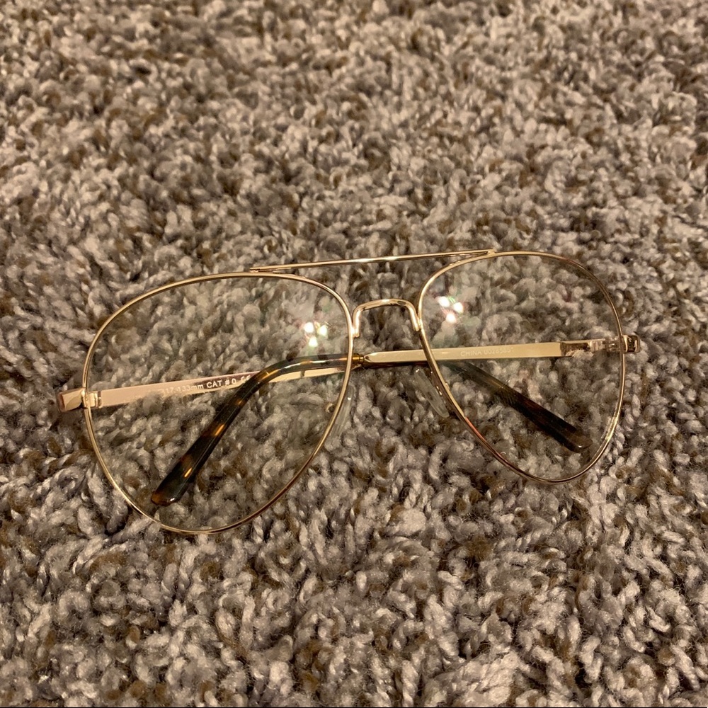 Clear aviator fashion glasses